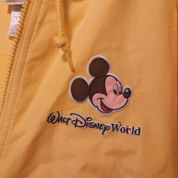 Walt Disney World Yellow Zip Up Coat Mickey Mouse Size Small - Picture 3 of 5